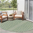Nourison Home Positano 6' x Round Fabric Blue Green Area Rug