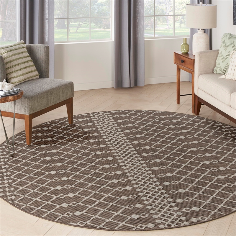 Nourison Home Positano 6' x Round Fabric Natural Area Rug
