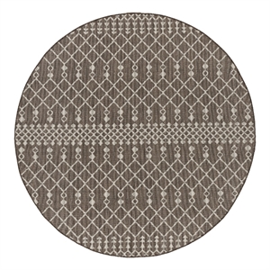 Nourison Home Positano 8' x Round Fabric Natural Area Rug