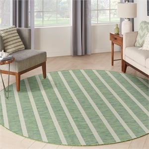 Nourison Home Positano 6' x Round Fabric Blue Green Ivory Area Rug