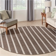 Nourison Home Positano 6' x Round Fabric Natural Ivory Area Rug