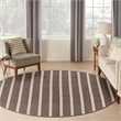 Nourison Home Positano 6' x Round Fabric Natural Ivory Area Rug