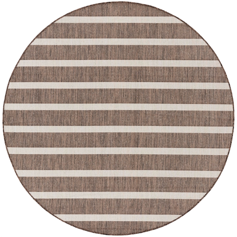 Nourison Home Positano 6' x Round Fabric Natural Ivory Area Rug