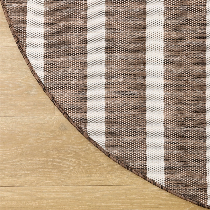Nourison Home Positano 6' x Round Fabric Natural Ivory Area Rug