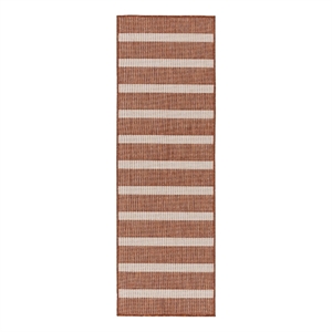 Nourison Home Positano 8' Runner Fabric Terracotta Ivory Area Rug