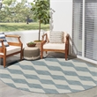 Nourison Home Positano 8' x Round Fabric Aqua Area Rug