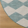Nourison Home Positano 8' x Round Fabric Aqua Area Rug