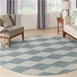 Nourison Home Positano 8' x Round Fabric Aqua Area Rug
