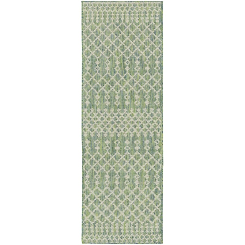 Nourison Home Positano 8' Runner Fabric Blue Green Area Rug