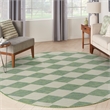 Nourison Home Positano 8' x Round Fabric Blue Green Area Rug