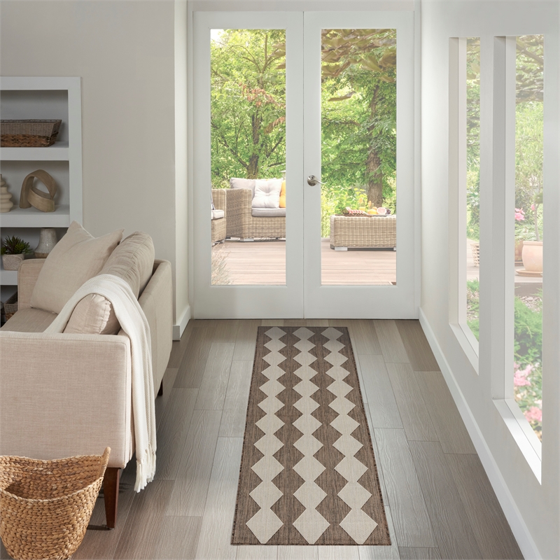 Nourison Home Positano 8' Runner Fabric Natural Area Rug