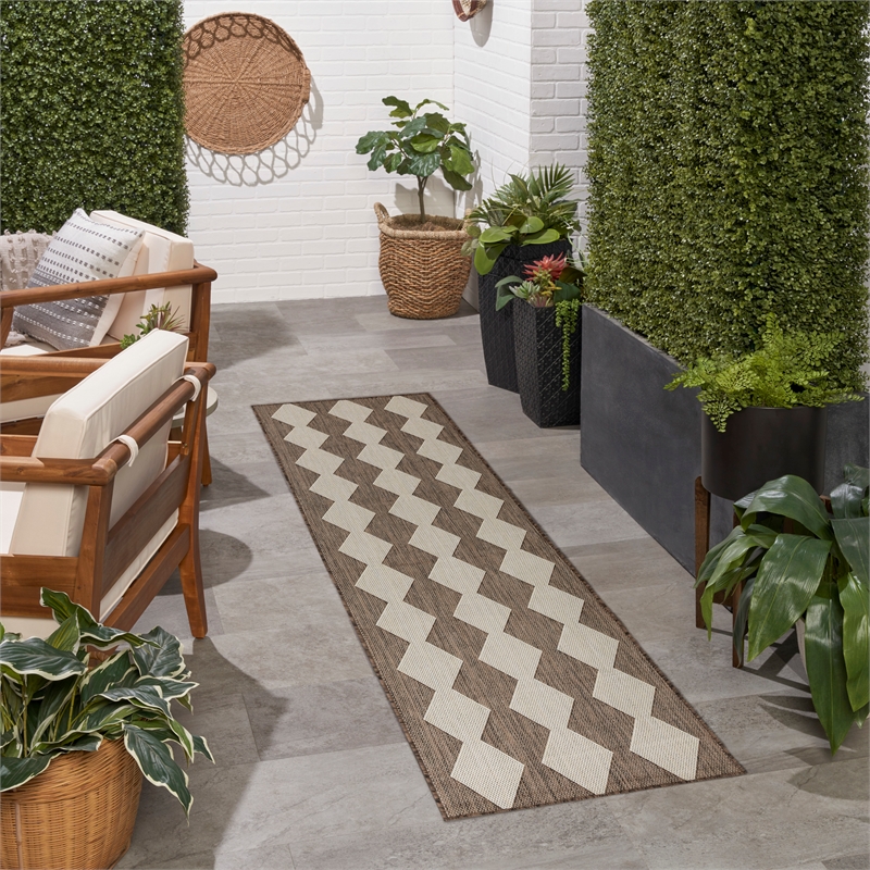 Nourison Home Positano 8' Runner Fabric Natural Area Rug