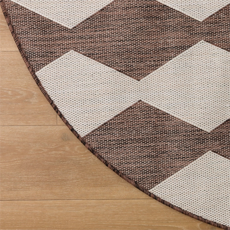 Nourison Home Positano 6' x Round Fabric Natural Area Rug