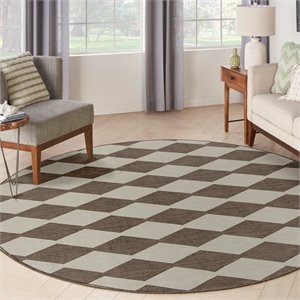 Nourison Home Positano 6' x Round Fabric Natural Area Rug