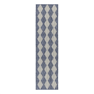 Nourison Home Positano 6' Runner Fabric Navy Blue Area Rug