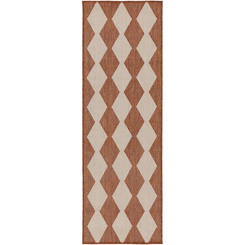 Nourison Home Positano 6' Runner Fabric Terracotta Area Rug