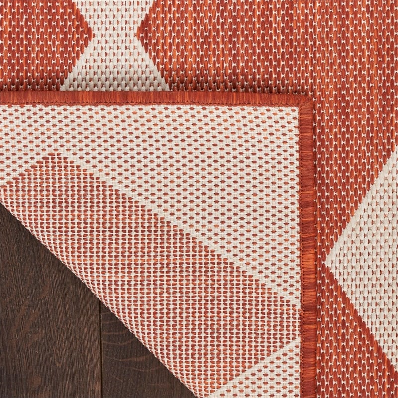 Nourison Home Positano 6' Runner Fabric Terracotta Area Rug