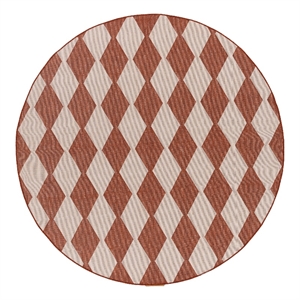 Nourison Home Positano 6' x Round Fabric Terracotta Area Rug