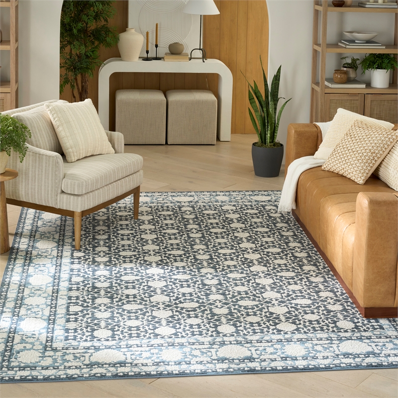 Nourison Home Grace 8' x 10' PolyesterBlue Area Rug