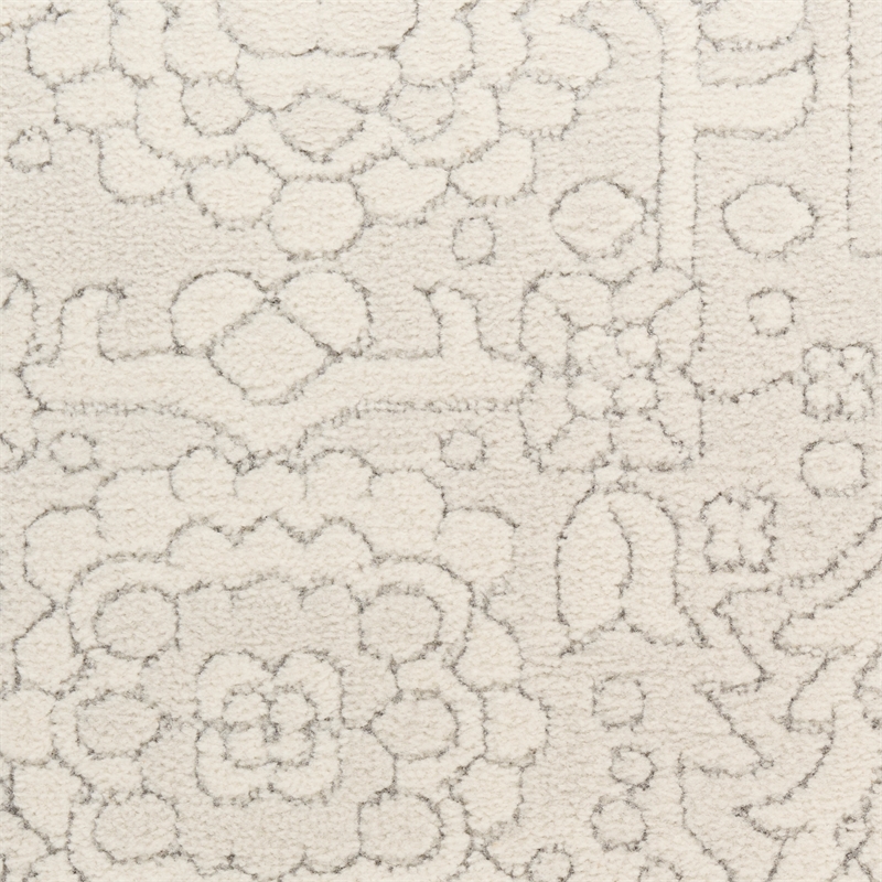 nourison home grace 8' x 10' polyester ivory light grey area rug
