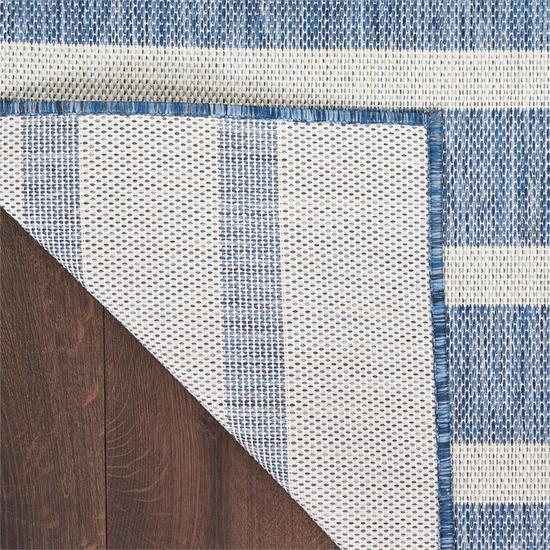 Nourison Positano 4' x 6' Fabric Navy Ivory Area Rug