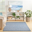 Nourison Positano 4' x 6' Fabric Navy Ivory Area Rug
