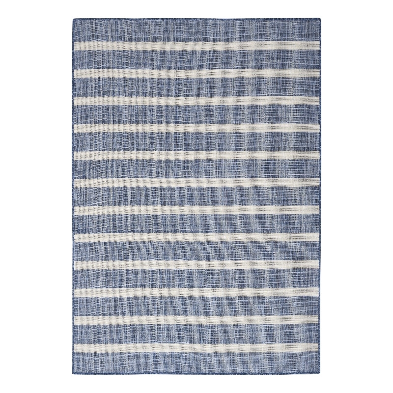 Nourison Positano 4' x 6' Fabric Navy Ivory Area Rug