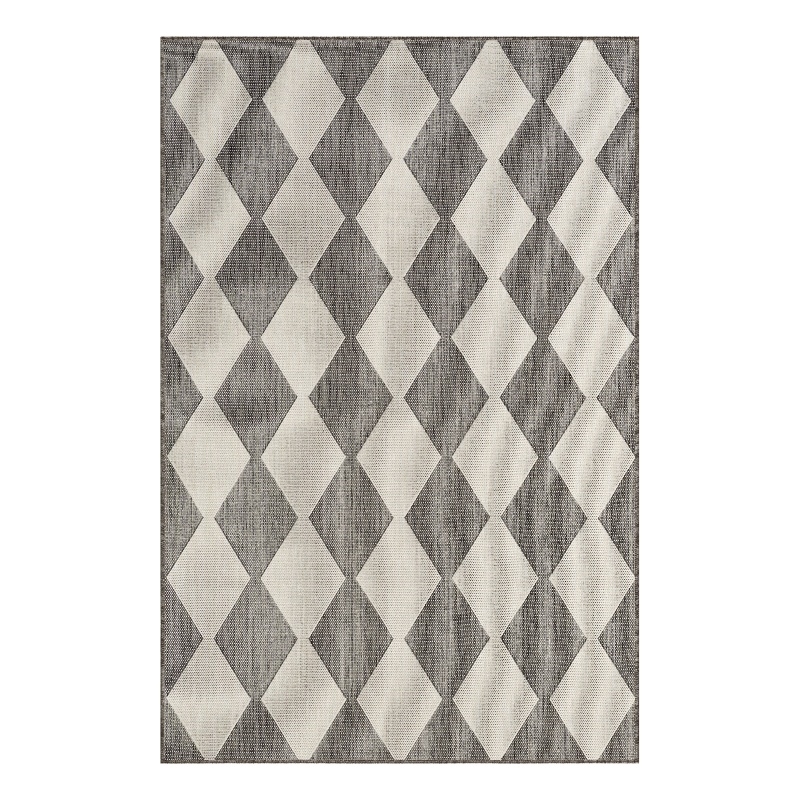 Nourison Home Positano 4' x 6' Fabric Charcoal Area Rug