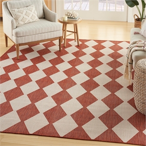 Nourison Home Positano 5' x 7' Fabric Terracotta Area Rug