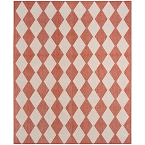 Nourison Home Positano 9' x 12' Fabric Terracotta Area Rug