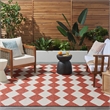 Nourison Home Positano 9' x 12' Fabric Terracotta Area Rug