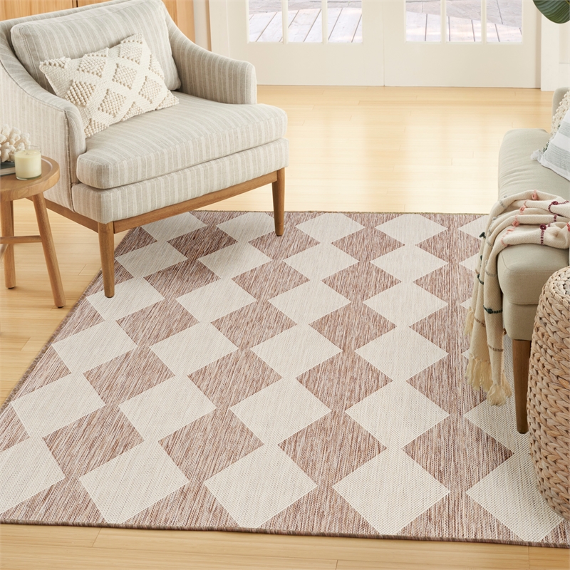 Nourison Home Positano 4' x 6' Fabric Beige Area Rug
