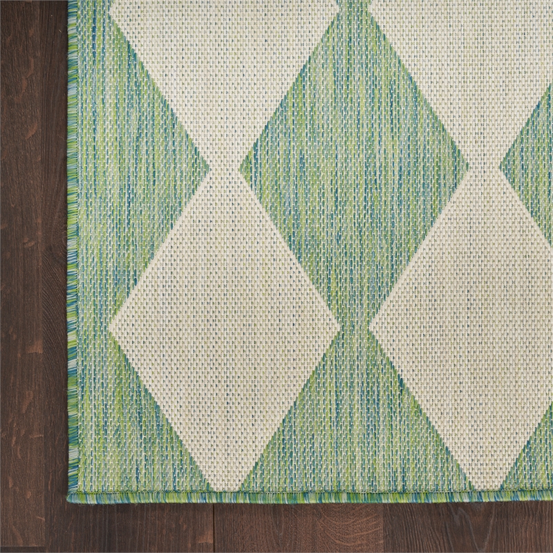 Nourison Home Positano 8' x 10' Fabric Blue Green Area Rug