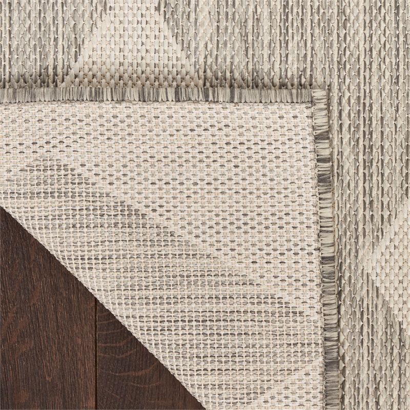 Nourison Home Positano 4' x 6' Fabric Light Grey Area Rug