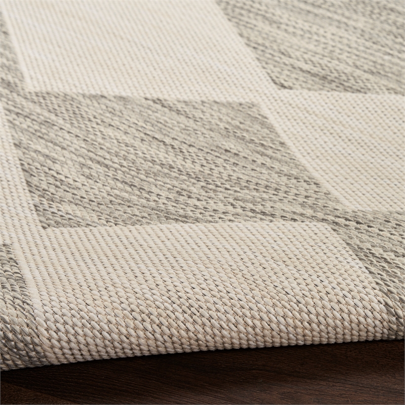 Nourison Home Positano 5' x 7' Fabric Light Grey Area Rug
