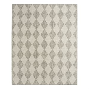 Nourison Home Positano 9' x 12' Fabric Light Gray Area Rug