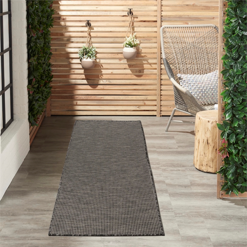 Nourison Home Positano 6' Runner Fabric Charcoal Area Rug