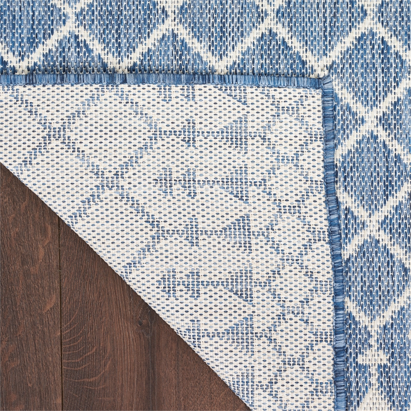 Nourison Home Positano 6' Runner Fabric Navy Blue Area Rug