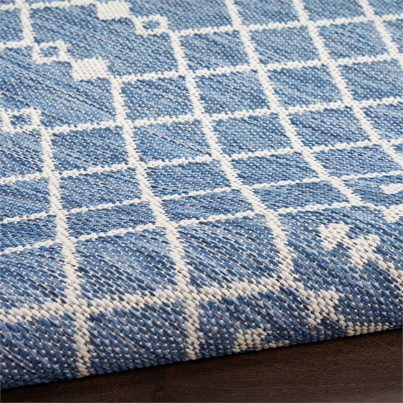 Nourison Home Positano 6' Runner Fabric Navy Blue Area Rug