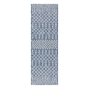 Nourison Home Positano 6' Runner Fabric Navy Blue Area Rug