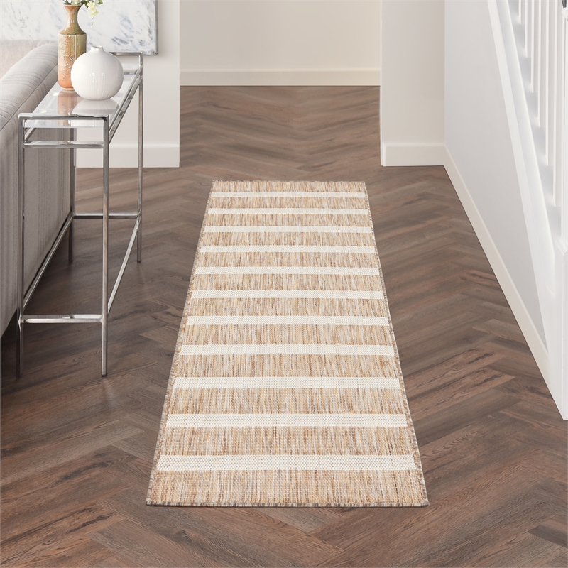 Nourison Home Positano 6' Runner Fabric Beige Ivory Area Rug