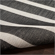 Nourison Home Positano 6' Runner Fabric Black Ivory Area Rug