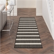 Nourison Home Positano 6' Runner Fabric Black Ivory Area Rug