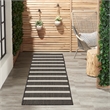 Nourison Home Positano 6' Runner Fabric Black Ivory Area Rug