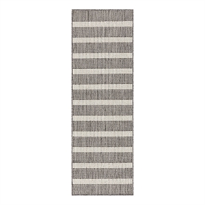 Nourison Home Positano 6' Runner Fabric Charcoal Ivory Area Rug