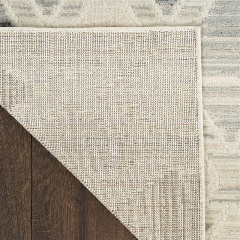 Nourison Home Serenity Home 6' x 9' Polyester Beige Grey Area Rug