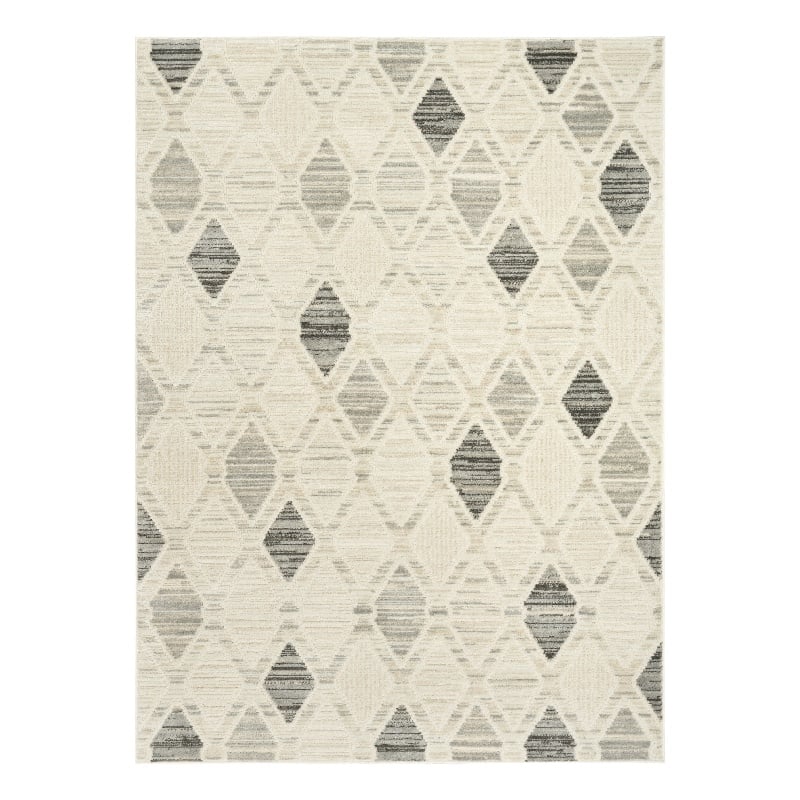 Nourison Home Serenity Home 6' x 9' Polyester Beige Grey Area Rug