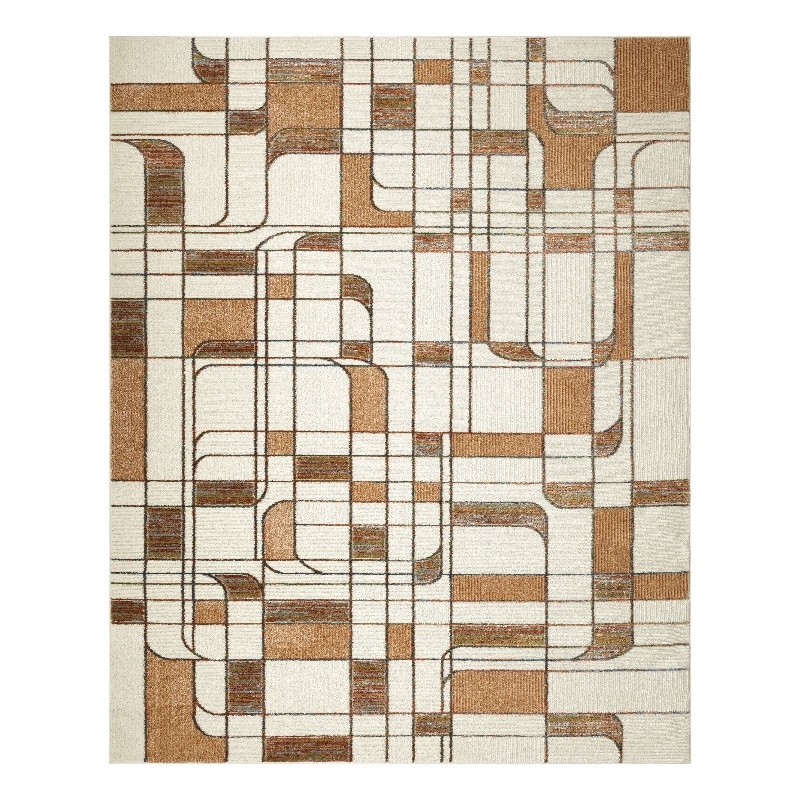 Nourison Home Nordic 8' x 10' PolyesterIvory Rust Area Rug