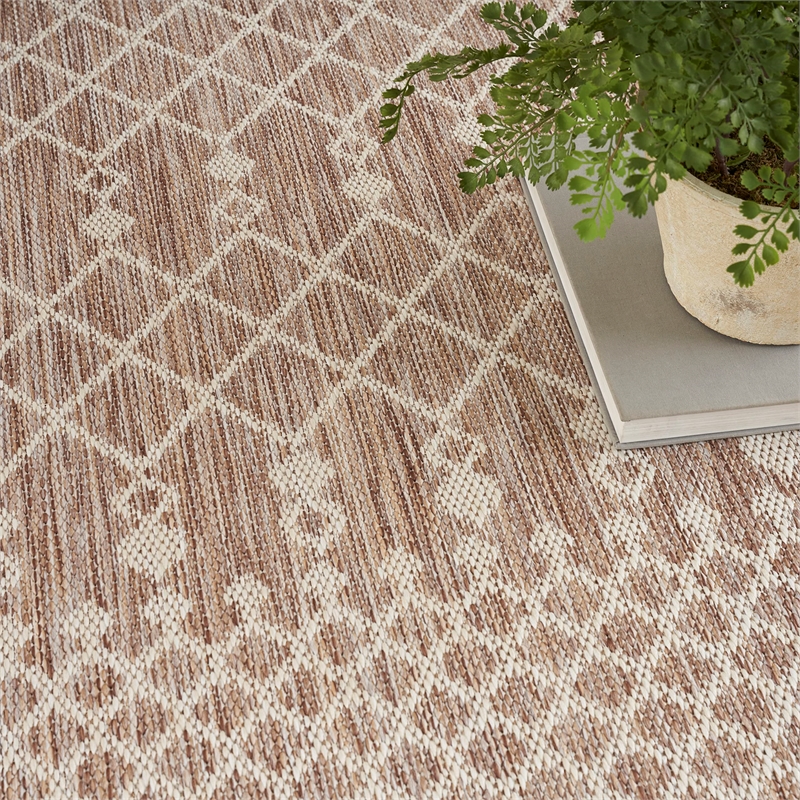 Nourison Positano 5' x 7' Fabric Beige Area Rug