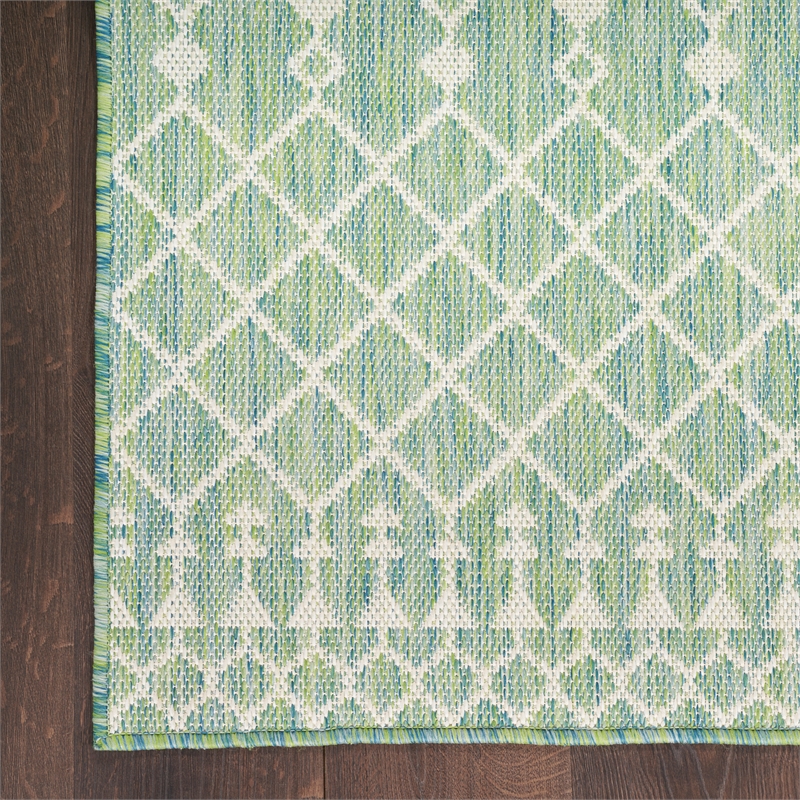 Nourison Positano 7' x 10' Fabric Blue Green Area Rug
